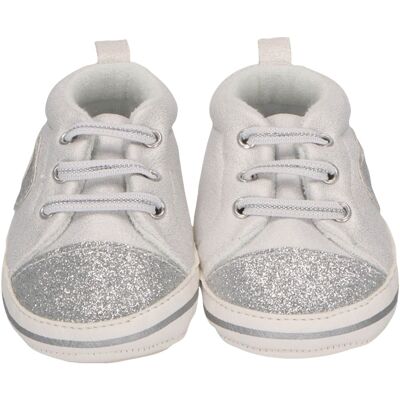 Sterntaler Babyschuhe Glitzer Herz silber 19 Sterntaler Babyschuhe Glitzer Herz silber 19