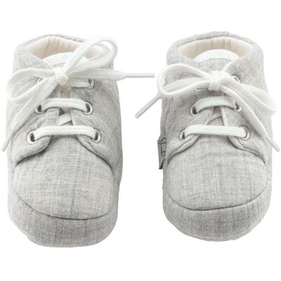 Jacob`S Baby-Schnürschuhe Musselin grau Jacob`S Baby-Schnürschuhe Musselin grau