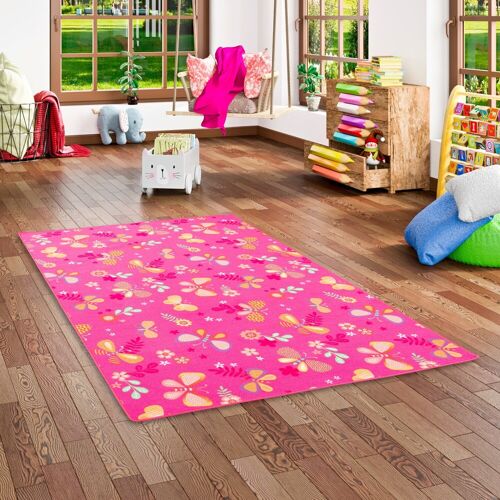 Snapstyle Kinder Spiel Teppich Schmetterling pink pink