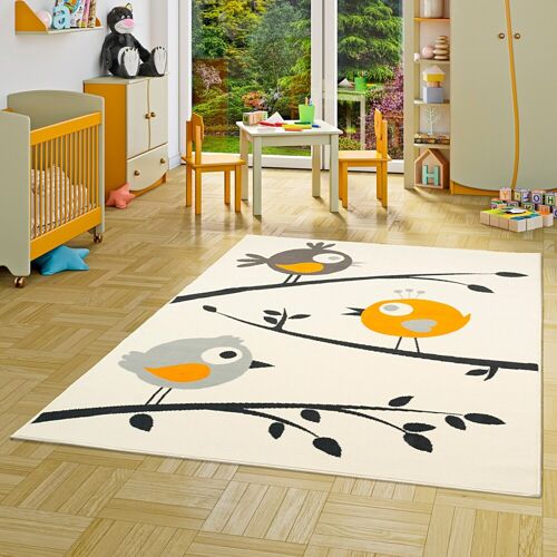 Pergamon Kinderteppich Trendline Vögel beige