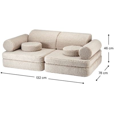 Wigiwama Kinder-Modulsofa - Biscuit - 136x78x46cm Wigiwama Kinder-Modulsofa - Biscuit - 136x78x46cm