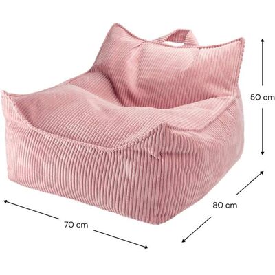 Wigiwama Corduroy Sitzsack - 80x70x50cm - Rosa Mousse - Sitzmöbel Wigiwama Corduroy Sitzsack - 80x70x50cm - Rosa Mousse - Sitzmöbel