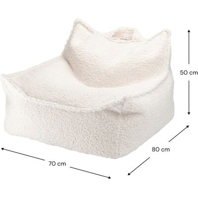 WigiWama Creme Weiß Teddy Sitzsack - Sitzsack WigiWama Creme Weiß Teddy Sitzsack - Sitzsack