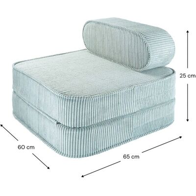Wigiwama Kinder Faltbarer Sessel - Mintgrün - 65x60x25cm Wigiwama Kinder Faltbarer Sessel - Mintgrün - 65x60x25cm