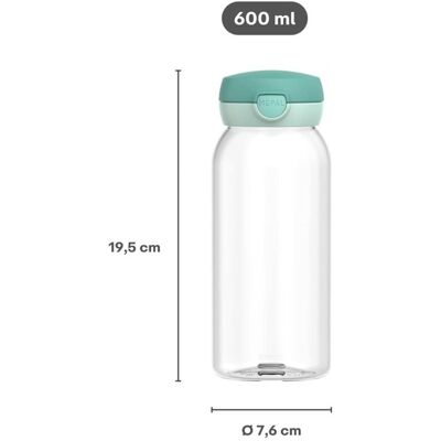 Mepal Mio Trinkflasche mit Klappdeckel 600ml lila Mepal Mio Trinkflasche mit Klappdeckel 600ml lila
