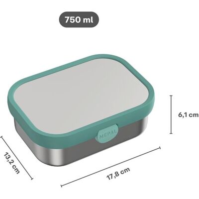 Mepal Mio Bento-Brotdose Edelstahl blau Mepal Mio Bento-Brotdose Edelstahl blau