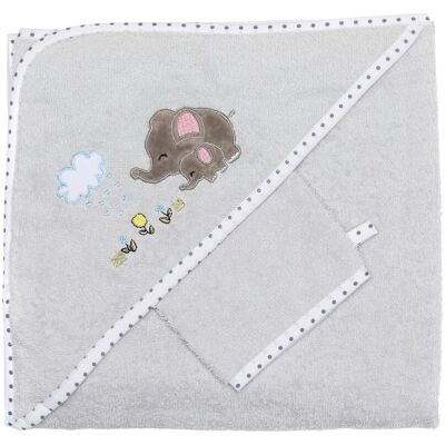 Fillikid - Elefant grey - Kapuzenhandtuch - Babypflegeset Fillikid - Elefant grey - Kapuzenhandtuch - Babypflegeset