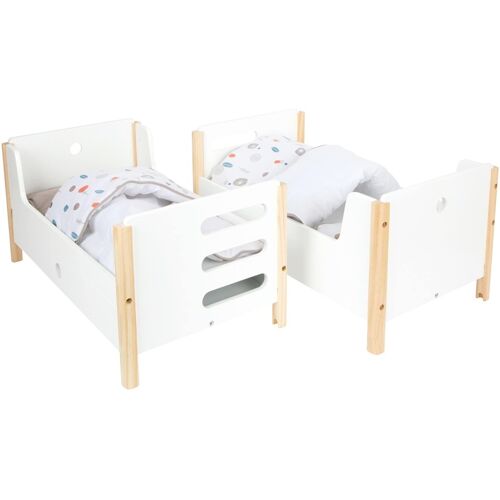 Small Foot Puppenhochbett aus Holz Little Button weiss