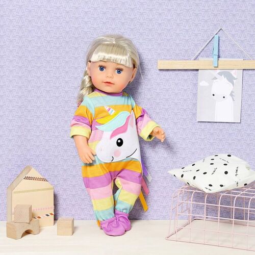 Zapf Creation Dolly Moda Puppen Outfit Einhorn Strampler 43cm mehrfarbig