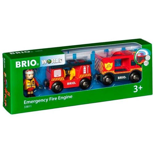 Brio Feuerwehr-Leiterfahrzeug mit Licht & Sound
