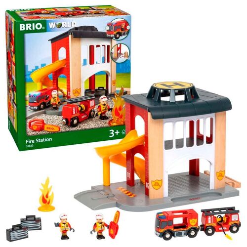 Brio Große Feuerwehr-Station mit Einsatzfahrzeug