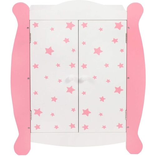 Bayer Chic Puppen-Kleiderschrank Stars pink weiss