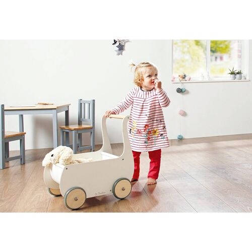 Pinolino Puppenwagen Mette aus Holz weiss