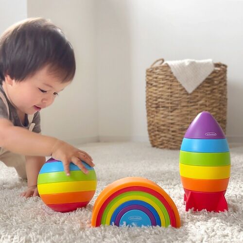 Infantino Steckspielzeug Rainbow mehrfarbig