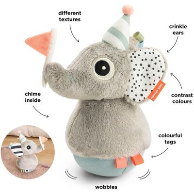 Done By Deer Stehaufmännchen Elefant Elphee mehrfarbig Done By Deer Stehaufmännchen Elefant Elphee mehrfarbig