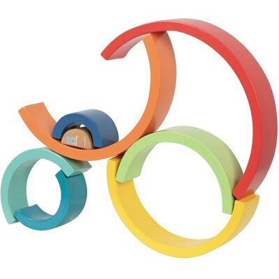 Solini Holzbausteine Regenbogen mehrfarbig Solini Holzbausteine Regenbogen mehrfarbig