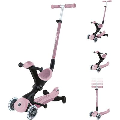 Globber Scooter 3in1 Go-Up Deluxe ECO 360 mit Leuchtrollen rosa Globber Scooter 3in1 Go-Up Deluxe ECO 360 mit Leuchtrollen rosa