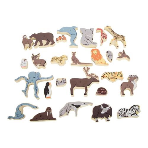 Small Foot Buchstabenpuzzle Tiere mehrfarbig