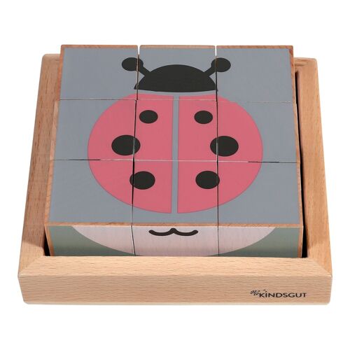 Kindsgut Holzwürfel-Puzzle Tiere mehrfarbig