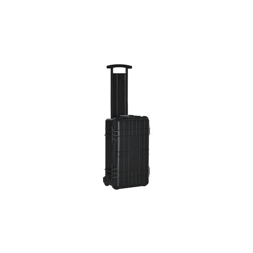 Outsunny Wertsachenkoffer mit ausziehbarem Griff schwarz 55L x 35B x 22H cm   wertsachenkoffer kamerakoffer koffer polsterkoffer angelkoffer