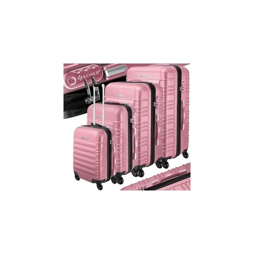 KESSER® 4er Reisekoffer Set Trolley Hartschale Hartschalenkoffer Koffer S-M-L-XL