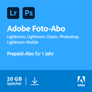 Adobe Creative Cloud Foto-Abo mit Photoshop & Lightroom CC inkl. 20GB Cloudspeicher