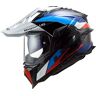 LS2 MX701 Explorer Carbon Frontier, Endurohelm Schwarz/Blau/Weiß/Rot M male