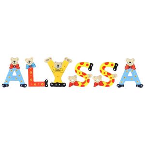 Playshoes Kinder Holz-Buchstaben Namen-Set ALYSSA - sortiert
