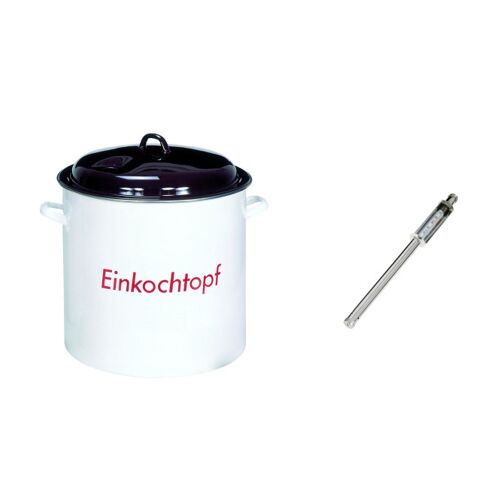 culinario Einkochtopf-Set, Einkocher mit Thermometer, 28 Liter, für alle Herdarten