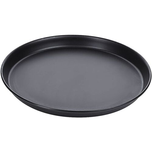 Contacto Pizzablech aus Schwarzblech, ∅28 cm, 2,5 cm hoch, gebördelter Rand, Gastro-Qualität, nicht spülmaschinengeeignet