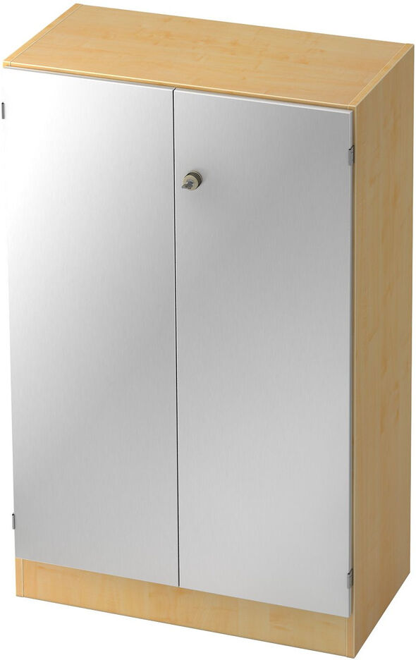 hjh OFFICE PRO SIGNA K 6550 SG - Ahorn/Silber 3 OH mit Knauf (abschließbar) Schrank