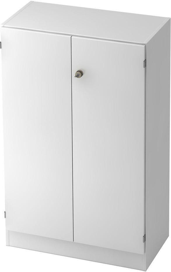 hjh OFFICE PRO SIGNA K 6550 SG - Weiß 3 OH mit Knauf (abschließbar) Schrank