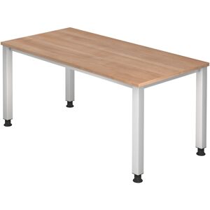 hjh OFFICE PRO QUEO 16 S   Schreibtisch - 160 x 80 Nussbaum höhenverstellbar