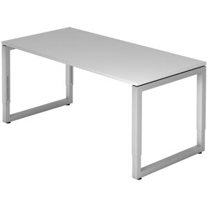 hjh OFFICE PRO REGO 16 S   Schreibtisch - 160 x 80 Grau/Silber höhenverstellbar