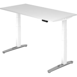 hjh OFFICE PRO XBHM 16 WC   Schreibtisch - Weiß 160 x 80 elektrisch höhenverstellbar