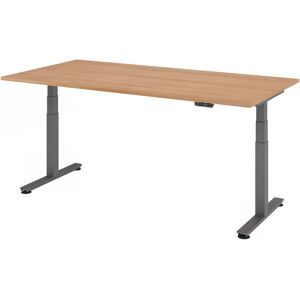 hjh OFFICE PRO XDSM 2E G   Schreibtisch - 200 x 100 Nussbaum elektrisch höhenverstellbar