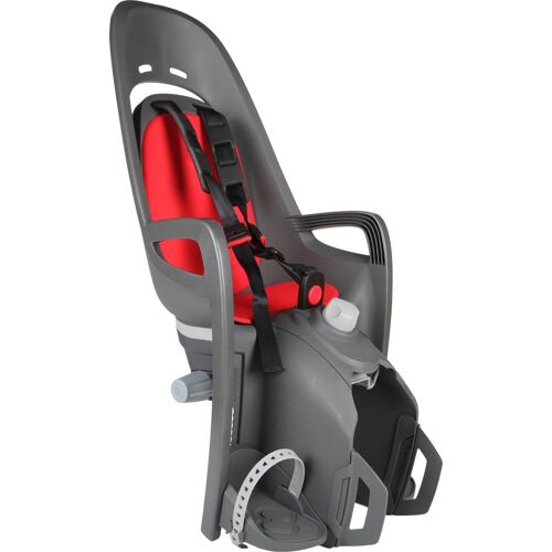Hamax Fahrradsitz Zenith Relax inkl. Gepäckträgeradapter  Grau/Rot - inkl. Adapter für Montage am Gepäckträger