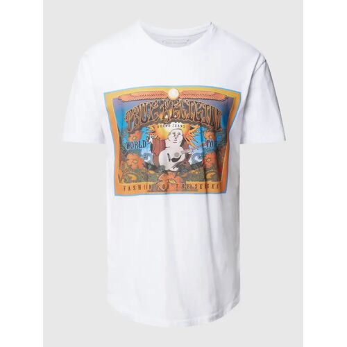 TRUE RELIGION T-Shirt mit Logo-Print Modell 'ETHNIC' men Weiss L;XL;XXL