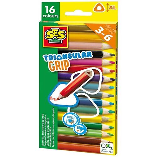 Creative SES Creative – Buntstifte – Dreieckig – 16 St. – One Size – SES Creative Bleistifte