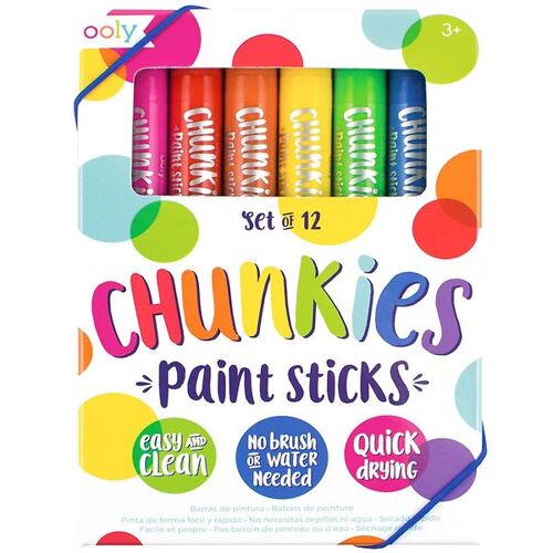 Ooly Jumbo Tuschen – Chunkies Paint Sticks – 12 st. – Mehrfarbig – One Size – Ooly Filzstifte