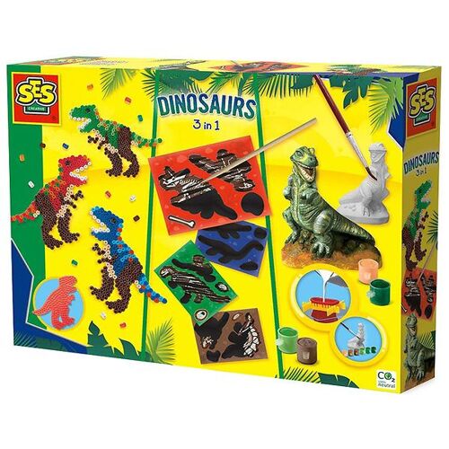 SES Creative Kreatives Spielset - Dinosaurs - 3i1 - SES Creative - One Size - Kreatives Spielset