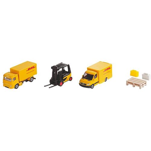 Siku Geschenkset - 7 Teile - 8 cm - DHL Logistik-Set - One Size - Siku Spielzeug