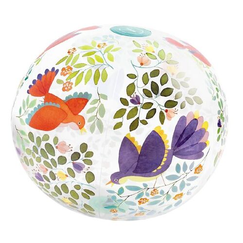 Djeco Wasserball - 35 cm - Blumen & Vögel - Djeco - One Size - Wasserballe