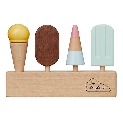 Cam Cam Spiellebensmittel – Holz – Eiscreme – One Size – Cam Cam Spiellebensmittel