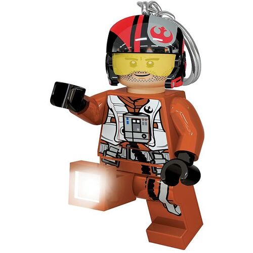 Star Wars Schlüsselanhänger m. Taschenlampe - LEGO® Poe Da - One Size - LEGO® Schlüsselanhänger