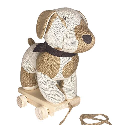 Smallstuff Nachziehspielzeug - Hund - 30x30 cm - Off White/Natur - Smallstuff - One Size - Nachziehspielzeug