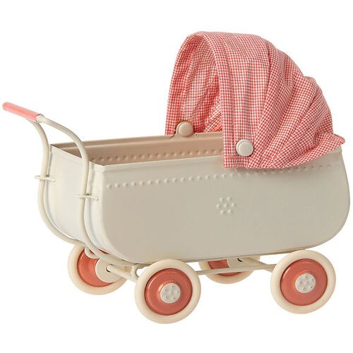 Maileg Kinderwagen - Micro - Coral - One Size - Maileg Puppenwagen