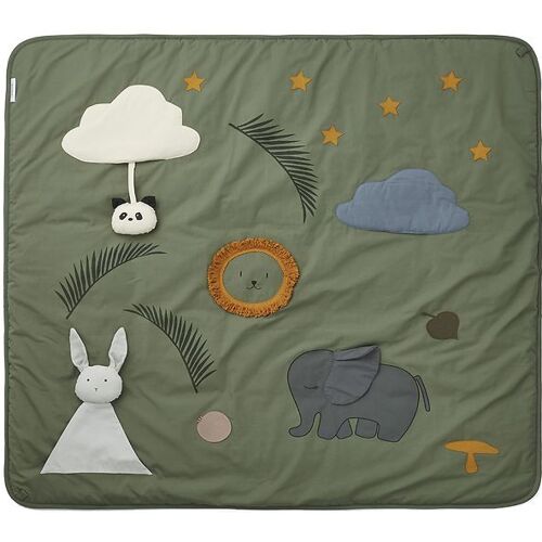 Liewood Krabbeldecke - 110x110 cm - Glenn - Faun Green - Liewood - One Size - Krabbeldecke