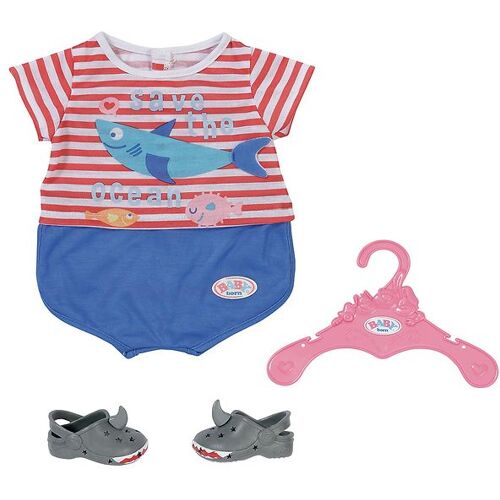 Baby Born Puppenkleidung - Pyjamas m. Schuhe - Blau - BABY born - One Size - Puppenkleidung