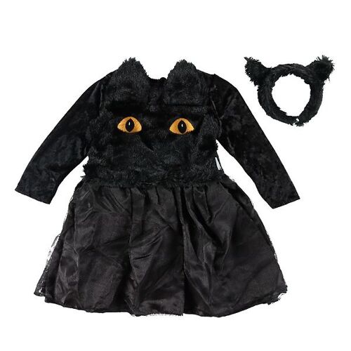 Den Goda Fen Kostüm Up – Schwarzes Katzenkleid – Schwarz – 4-6 Jahre (104-116) – Den Goda Fen Kostüm